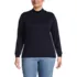 Women's Plus Size Long Sleeve Supima Mock Turtleneck, Front