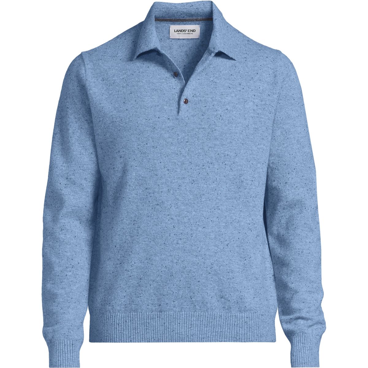 Men's Long Sleeve Cashmere Sweater Polo