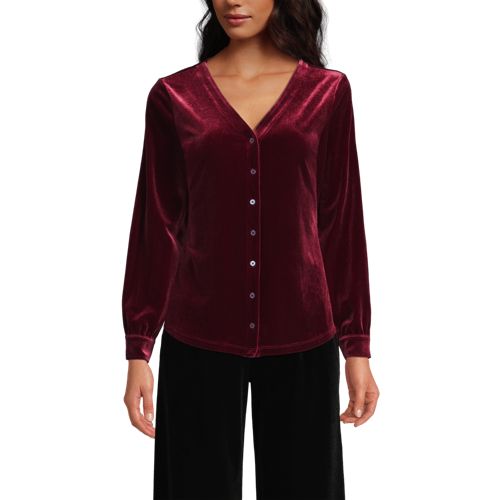 Womens velvet best sale holiday tops