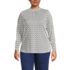 Women's Plus Size Jersey Long Sleeve Gathered Mock, Front