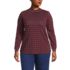 Women's Plus Size Jersey Long Sleeve Gathered Mock, Front