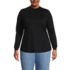 Women's Plus Size Jersey Long Sleeve Gathered Mock, Front