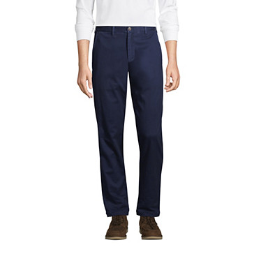 Chino Stretch Coupe Droite Doublé de Flanelle, Homme Stature Standard image number 0