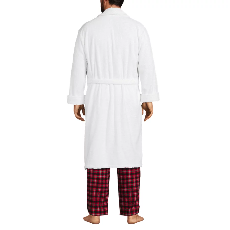 Men's Calf Length Turkish Terry Robe view 5