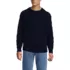 Men's Cotton Blend Aran Cable Crew Neck Sweater, Front