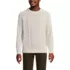 Men's Cotton Blend Aran Cable Crew Neck Sweater, Front