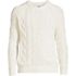 Men's Cotton Blend Aran Cable Crew Neck Sweater, Front
