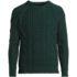 Men's Cotton Blend Aran Cable Crew Neck Sweater, Front