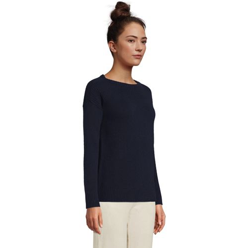 Pull Long Ample en Cachemire Col Bateau, Femme Stature Standard image number 1