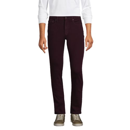  Lands' End Performance-jeans Mit 4-wege-stretch, Slim Fit, Herren, Größe:44 81 Regular, Rot, Elasthan/baumwoll-mischung, By Lands' End 