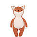GooseWaddle Knit Fox Stuffed Animal, Front