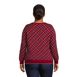 Women's Plus Size Lofty Jacquard Crew Sweater, Back