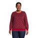 Women's Plus Size Lofty Jacquard Crew Sweater, Front