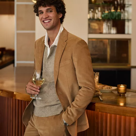 Men's Big Stretch Corduroy Blazer - primary