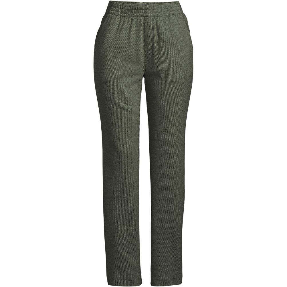 High Waist Easy Pull On Cotton Trouser