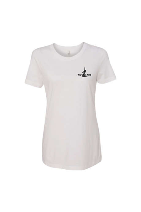 Next Level Women's Plus Size Custom Logo Ideal Crew Neck T-Shirt