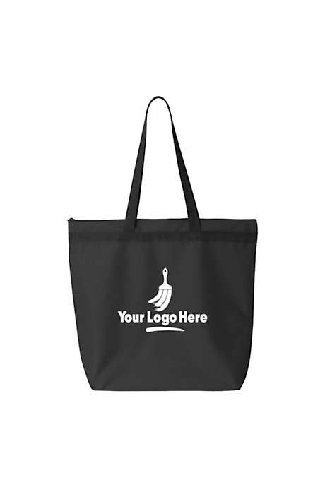Liberty Bags Custom Logo Recycled Zipper Tote Bag