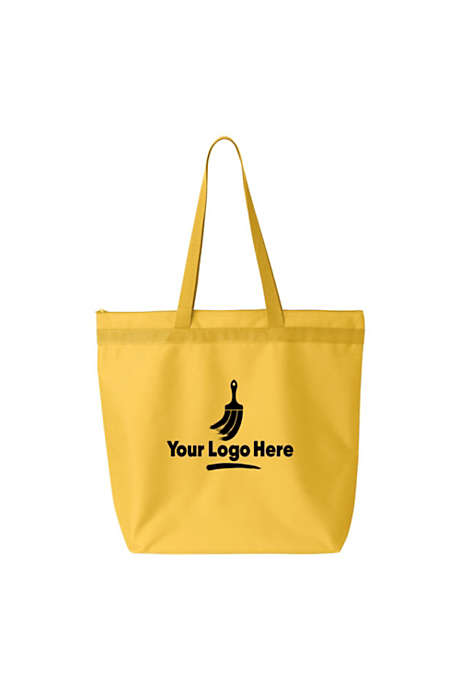 Liberty Bags Custom Logo Recycled Zipper Tote Bag