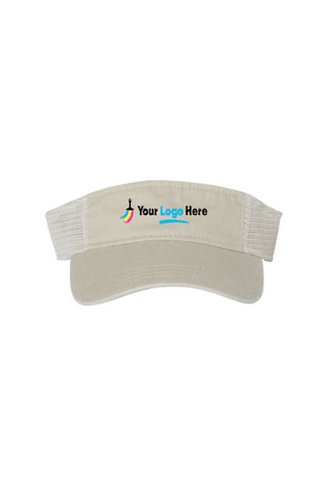 Sportsman Pigment-Dyed Custom Logo Mesh Visor Trucker Hat