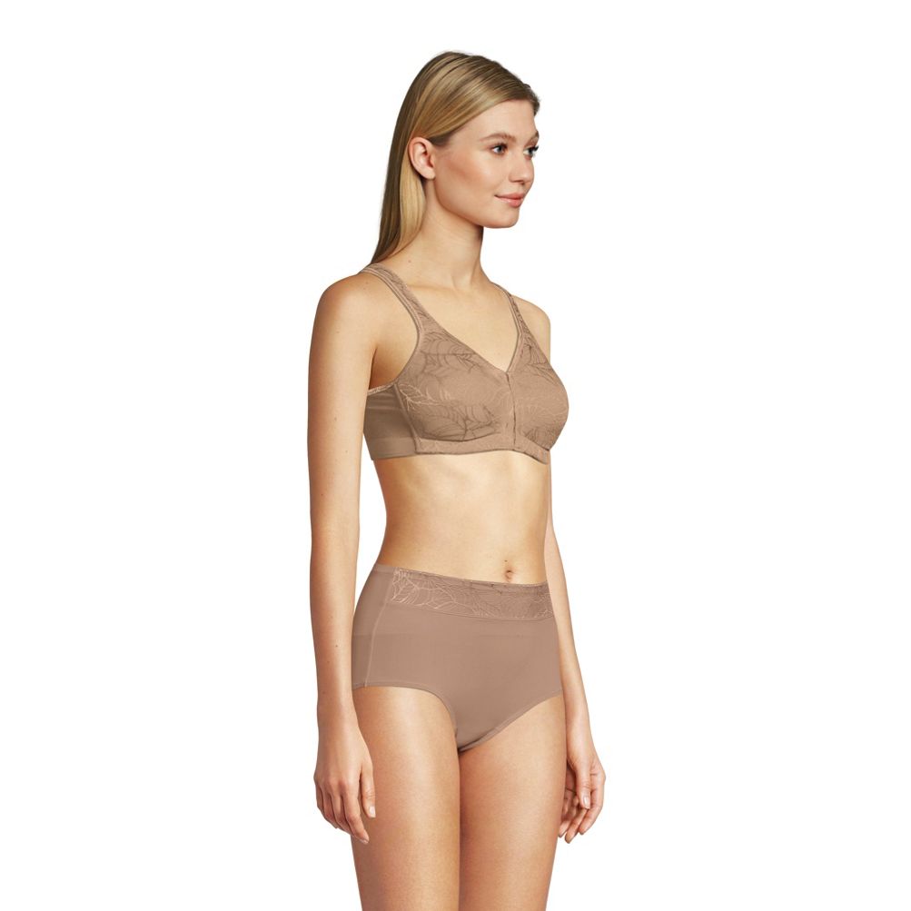 Jacquard Front-Close Wireless Longline Posture Bra – Fitted With Flair