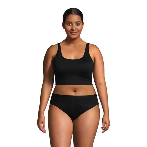 Lands' End Women's Seamless Cami With Built In Bra - Small - Black : Target