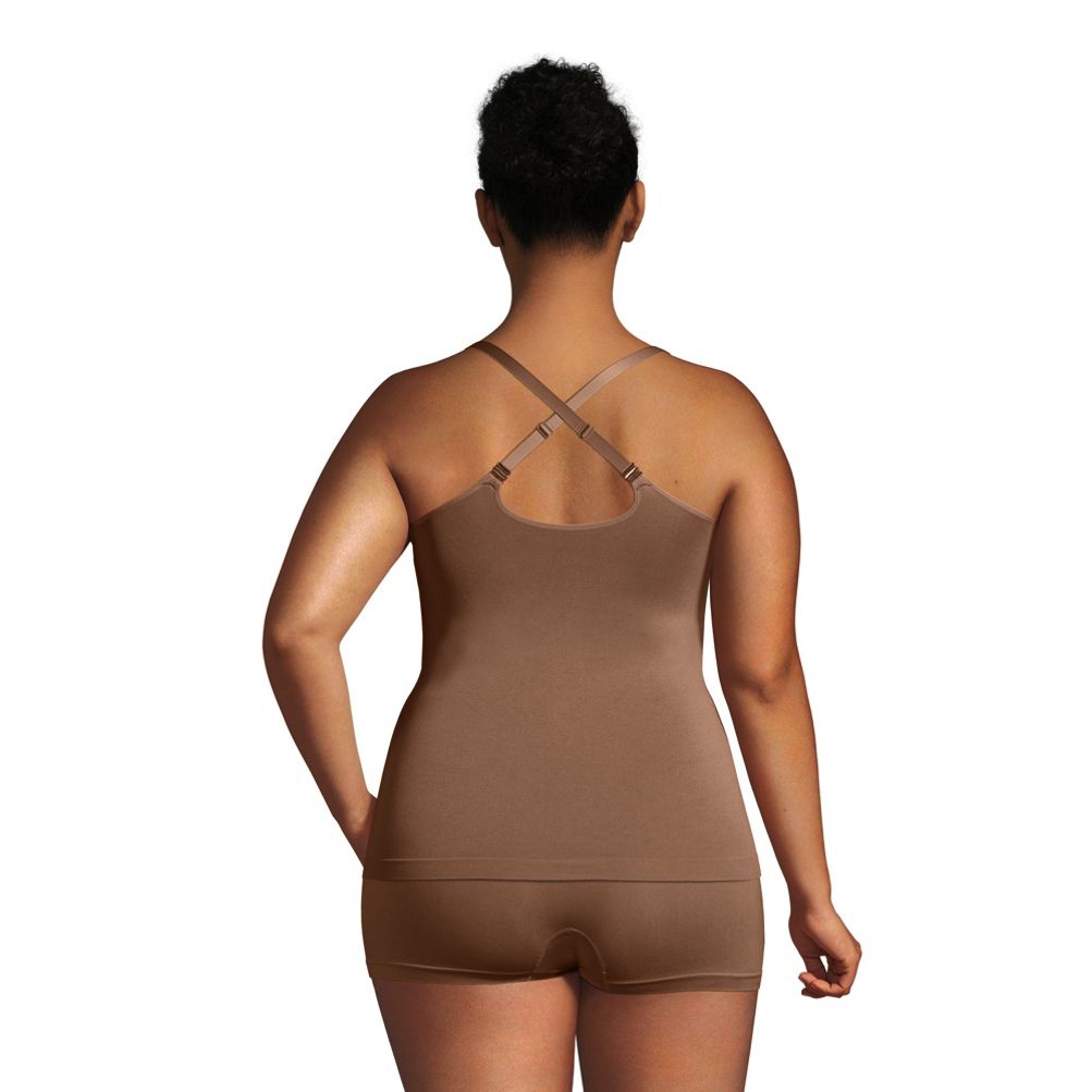 ToBeInStyle Women's Seamless Cami with Built in Bra - Chocolate - S/M at   Women's Clothing store