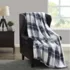 Cannon Cozy Teddy Plaid Sweater Knit Throw Blanket, alternative image