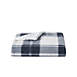 Cannon Cozy Teddy Plaid Sweater Knit Throw Blanket, Front