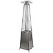 Northlight 7.25' Outdoor Pyramid Stainless Steel Gas Patio Heater, Front