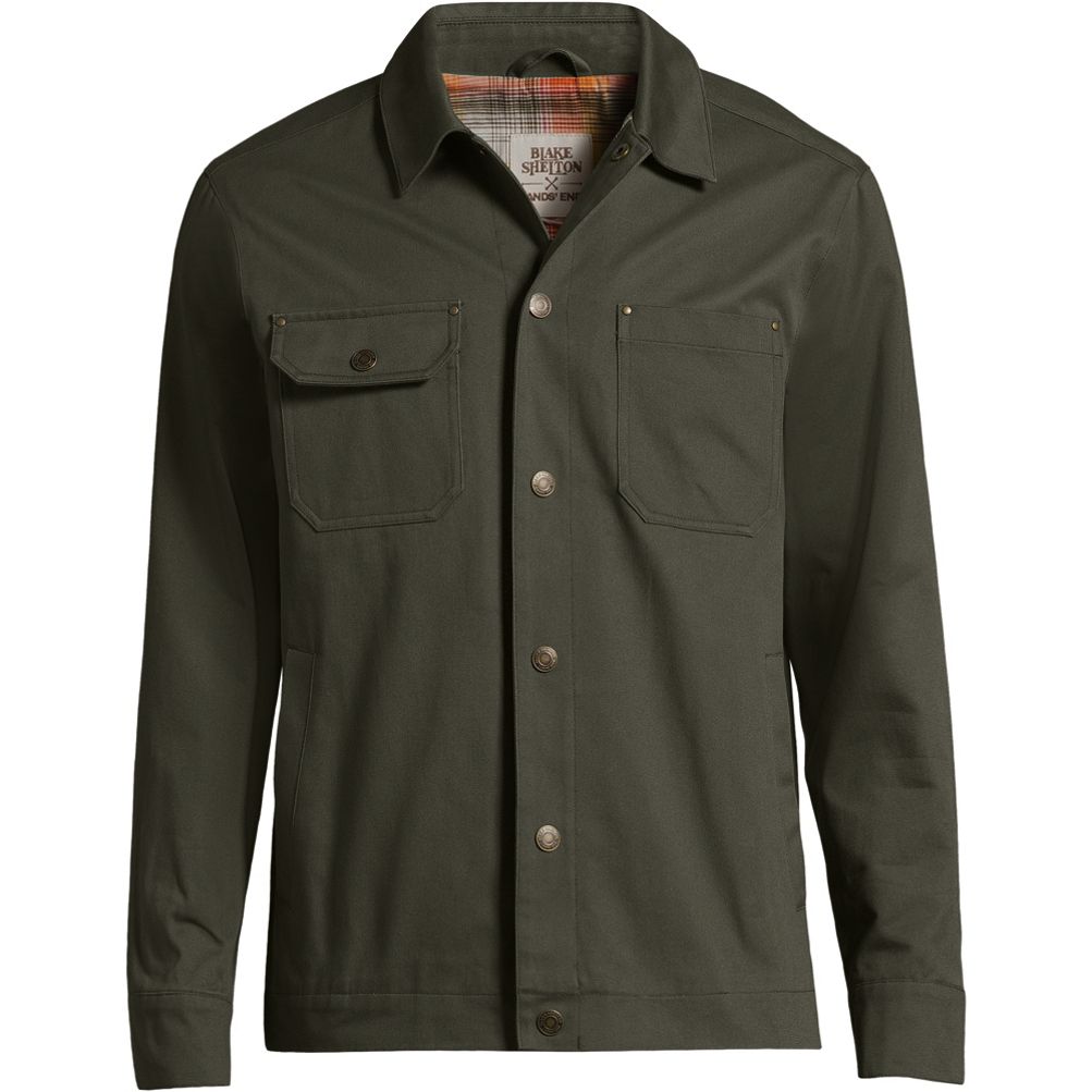 Blake Shelton x Lands' End Men's Cotton Lined Chore Utility Jacket