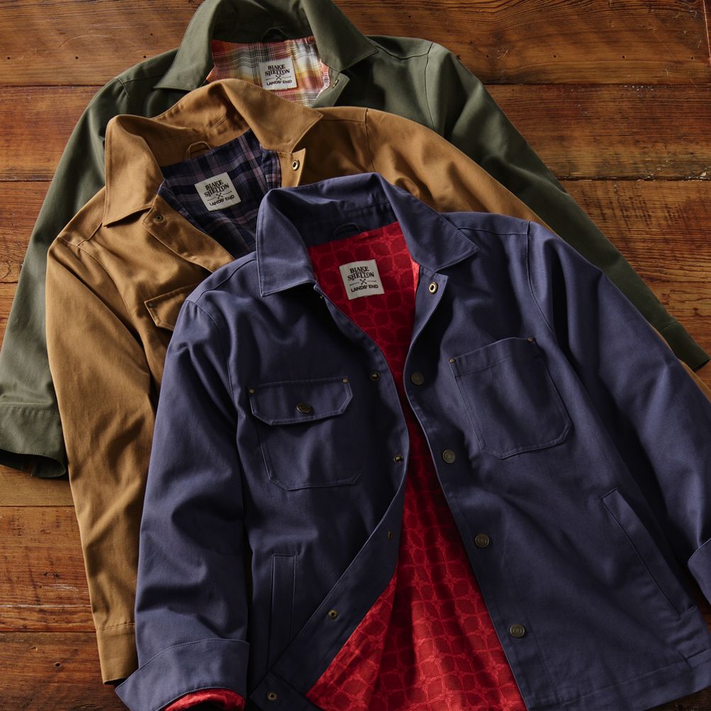 Blake Shelton x Lands' End Men's Cotton Lined Chore Utility Jacket