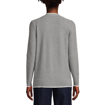 Women's Fine Gauge Cotton Cardigan and Tank Sweater Set - image 2