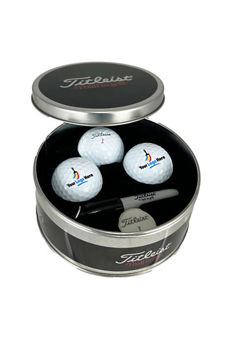 Titleist Custom Logo Pro V1 Golf Tin Gift Set