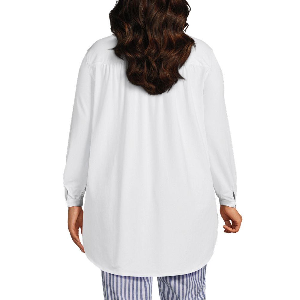 売れ筋商品|||ランズエンド カットソー トップス レディース Plus Size Long Sleeve Jersey A-line Tunic Black Women's Plus Size Long Sleeve Jersey A-line Tunic | Lands' End