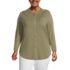 Women's Plus Size Long Sleeve Jersey A-line Tunic, Front