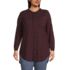 Women's Plus Size Long Sleeve Jersey A-line Tunic, Front