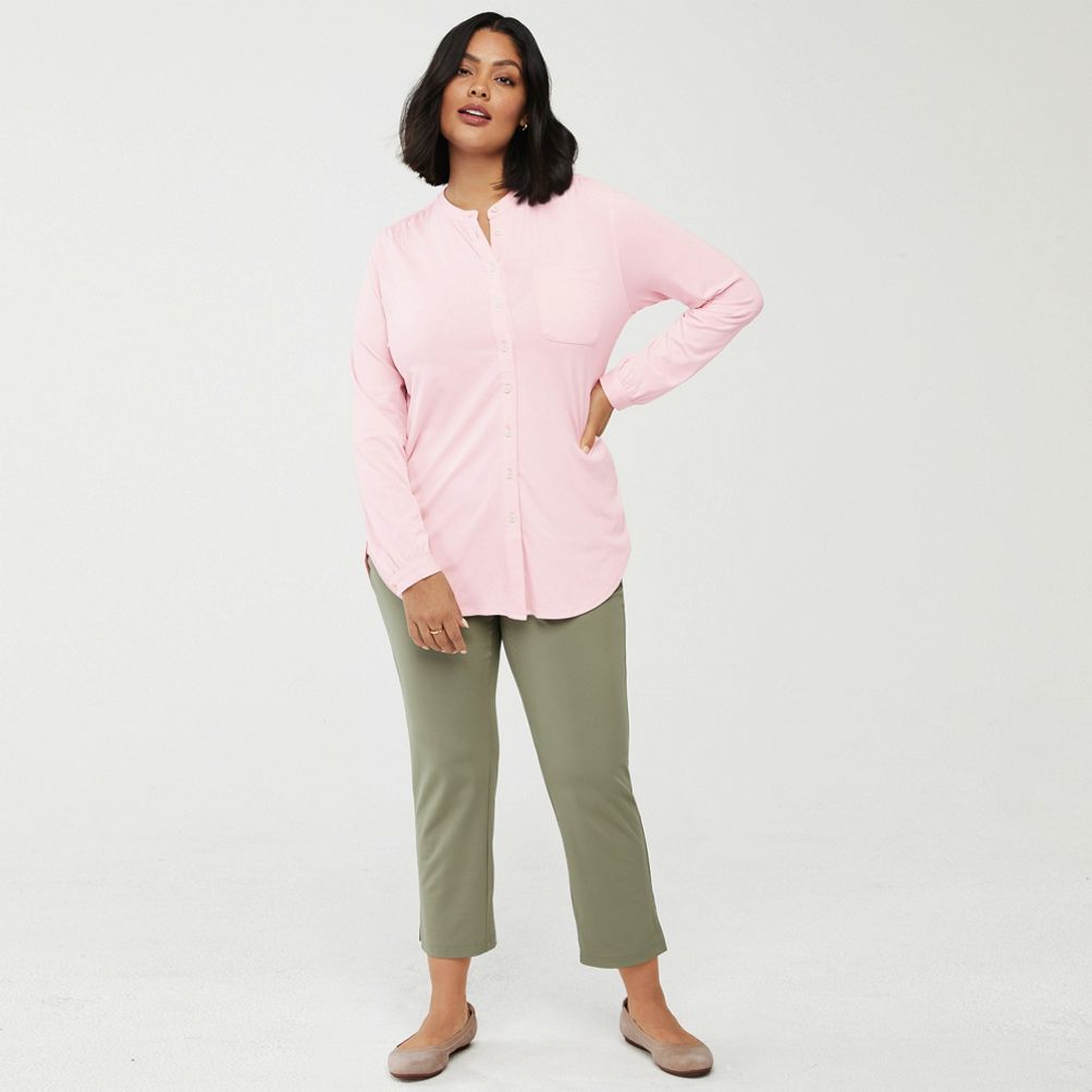 Ladies Jersey V-neck 3/4 Sleeve T-shirt (LAT Style 3577)