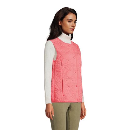  Lands' End Primaloft Steppweste, Damen, Größe:32-34 Regular, Pink, By Lands' End 