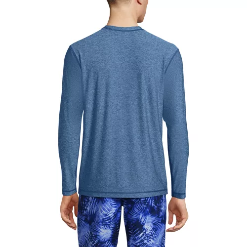 Men's SunShade UPF 50 Long Sleeve Swim Tee Cooling Rash Guard, Back