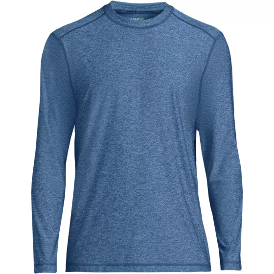 Men's Big and Tall SunShade UPF 50 Long Sleeve Swim Tee Rash Guard - primary