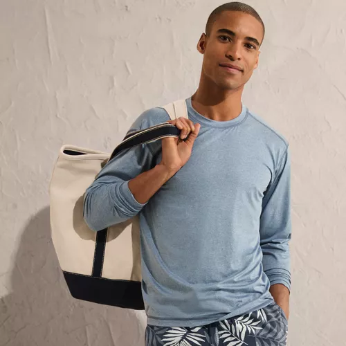 Men's SunShade UPF 50 Long Sleeve Swim Tee Cooling Rash Guard, alternative image