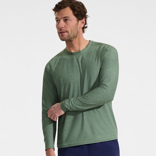 Long Sleeve Rash Vest, Men, size: L, regular, Green, by Lands' End