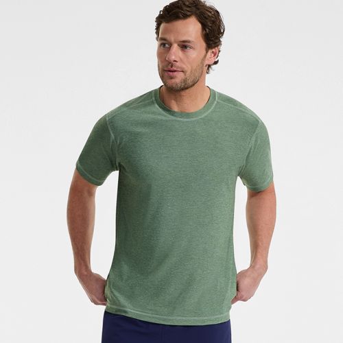 Short Sleeve Rash Vest, Men, size: M, regular, Green, by Lands' End