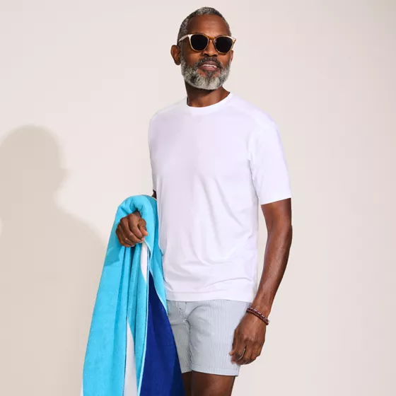Men's SunShade UPF 50 Short Sleeve Swim Tee Rash Guard - primary
