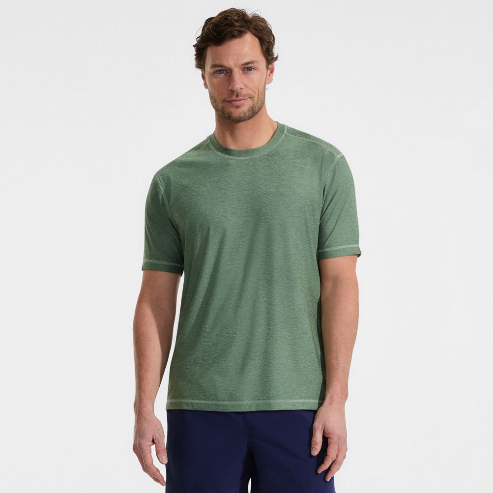 Men's SunShade UPF 50 Short Sleeve Swim Tee Rash Guard | Lands' End