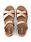 Sandales Confort Compensées en Cuir, Femme Pied Standard image number 1