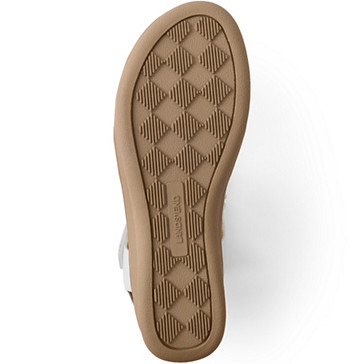Sandales Confort Compensées en Cuir, Femme Pied Standard image number 4