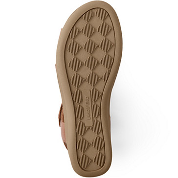 Sandales Confort Compensées en Cuir, Femme Pied Standard image number 4