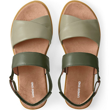 Leder-Sandale mit Doppelriemchen für Damen image number 1