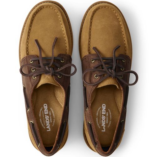 Chestnut Leather Boat Shoes for Men by Bass Wilton